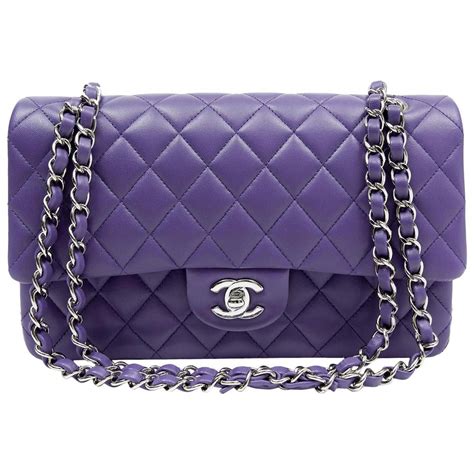 dark purple chanel bag|Chanel classic flap bag lambskin.